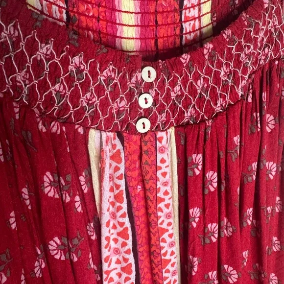 Intimately Free People Rule The World Romper In Ruby Combo Sz - Picture 8 of 11